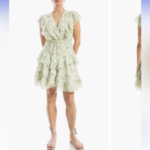 NWT! Max Studio Floral Ruffle Mini Dress